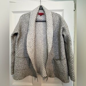 Krimson Klover Gray and White Women's Cardigan